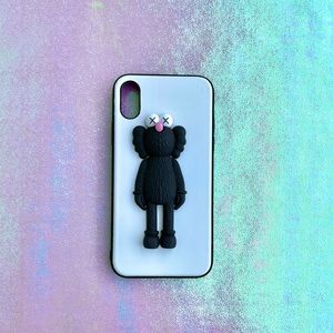 White iPhone Case with 3D Kaws Figure